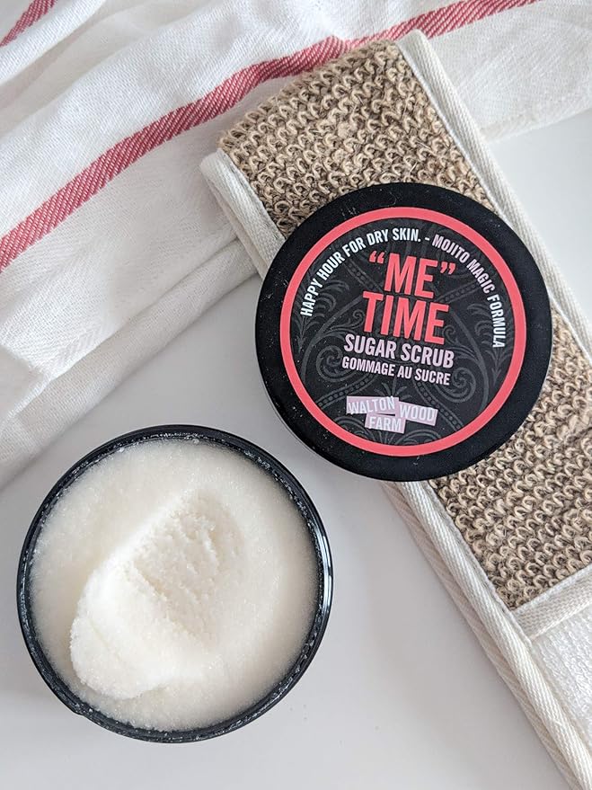 Walton Wood Farm Sugar Scrub ("Me" Time) Mojito Magic- Lime & Sugar Scent Vegan-Friendly and Paraben-Free 8 oz
