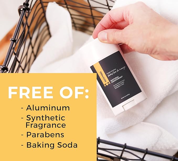 Rustic MAKA Natural Deodorant, Takes Two To Mango (Mango + Lime), Free of Aluminum, Baking Soda & Parabens, Activated Charcoal + Magnesium, Continuous Odor Control, 3-Pack