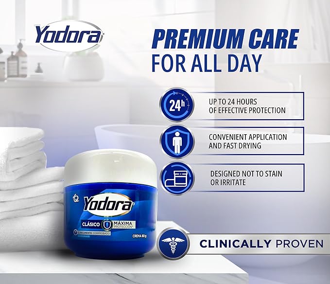 YAHVE- Classic Yodora Deodorant maximum protection. 2.11oz - Desodorante Yodora Maxima Proteccion 60gr - Despensa Colombiana