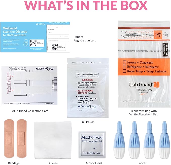 AllHer Perimenopause Test Kit | at-Home Women Hormone Test | Fast with Accurate Results | Early Peri Menopause Testing indcator with Detailed Report | CLIA-Certified | All Her | FSA HSA Eligible