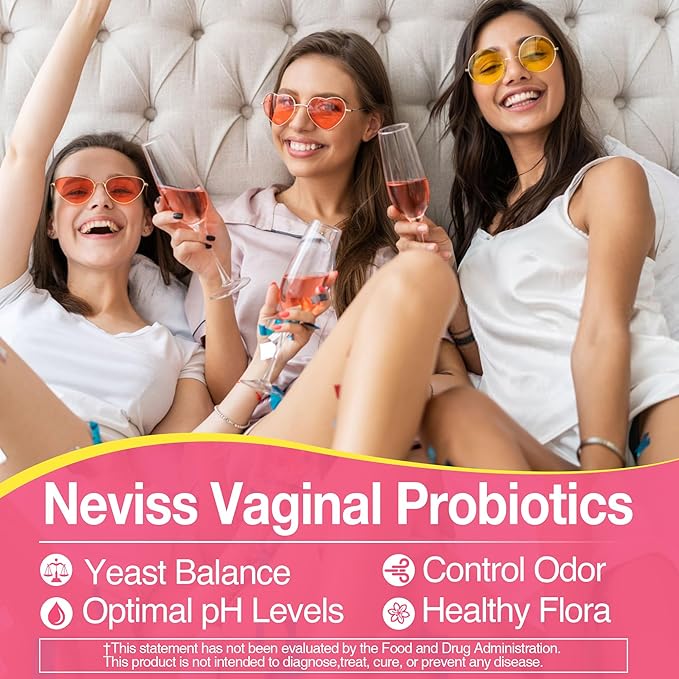 Vaginal Probiotics Gummies for Women PH Balance, Odor Control with Prebiotics, Cranberry, D-Mannose, Promotes Feminine Healthy Vaginal Flora, Urinary Tract, Yeast, Digestive Support, Sugar Free,120Cts