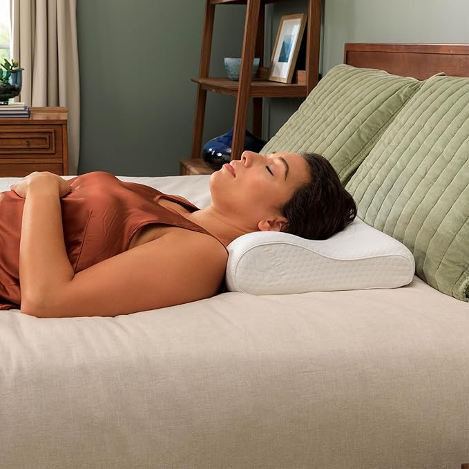 Tempur-Pedic TEMPUR-Ergo Neck Pillow, Medium Profile, White