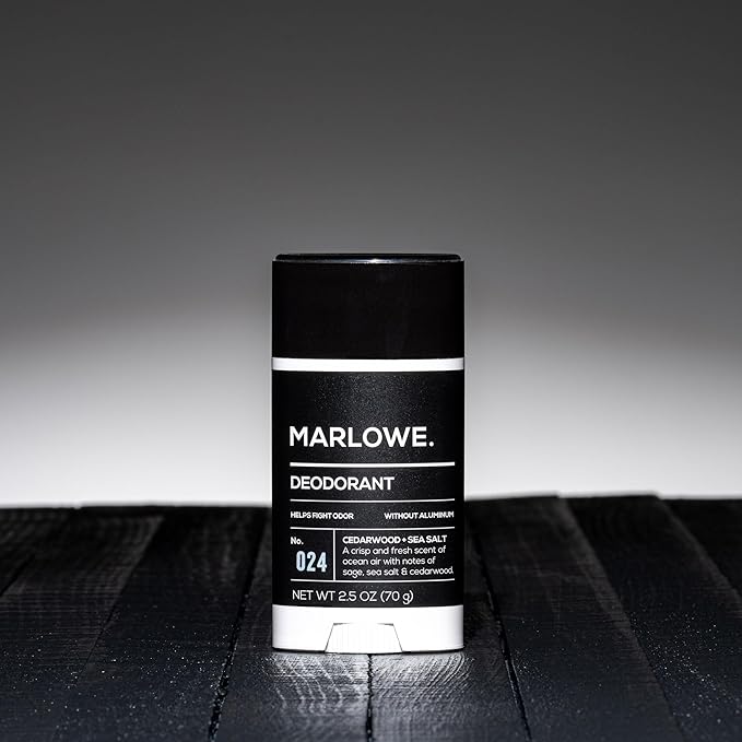 No. 024 Deodorant 2.5 oz, Jojoba Esters, Coconut Oil, Shea Butter & Tapioca Starch for Odor Protection, Formulated without Aluminum & Baking Soda, Fresh & Zesty Cedarwood + Sea Salt Scent