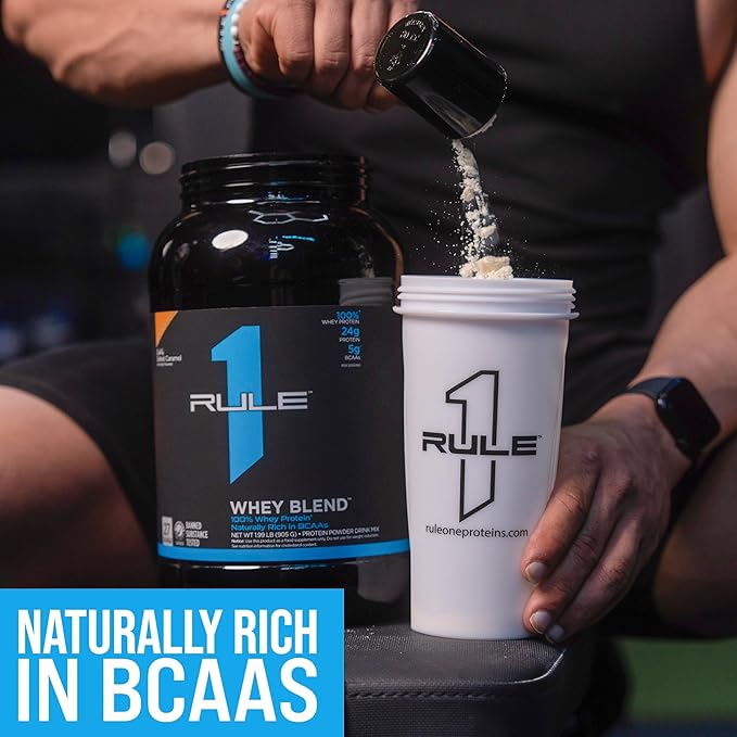 Rule One Proteins, R1 Whey Blend- Cookies & Crème, 24g Fast-Acting Whey Protein Concentrates, Isolates, and Hydrolysates Per Serving, with Naturally Occurring EAAs and BCAAs, 5lbs