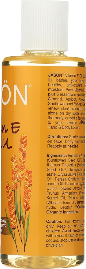 JASON Vitamin E 5,000 IU All Over Body Nourishment Oil, 4 oz. (Pack of 3) (Packaging May Vary)