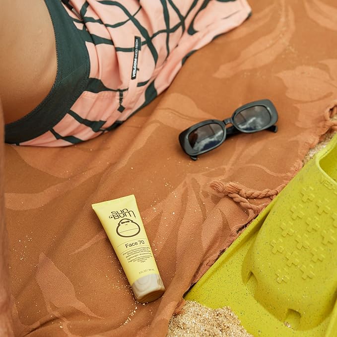 Sun Bum Original SPF 70 Sunscreen Face Lotion - Broad Spectrum Moisturizing Facial Sunscreen with Vitamin E - Hawaii 104 Act Compliant (Made without Octinoxate & Oxybenzone) - Travel Friendly - 3 oz