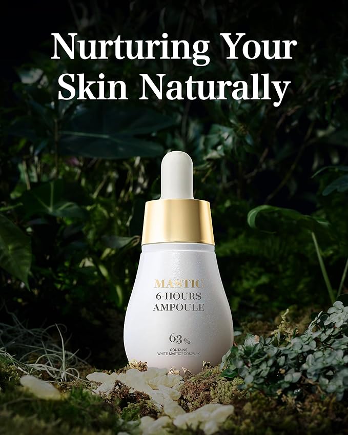 MASTINA Mastic Ampoule Serum Spoid Type Set(Dropper Type, 0.5fl oz, pack of 2),Fermented Mastic Gum. White Mastic Complex 63% + Tranexamic Acid 2% + Niacinamide 5%