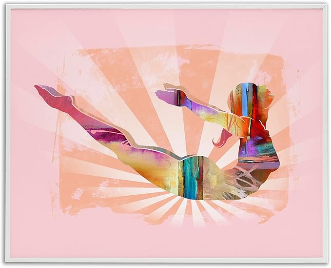 Stupell Industries Abstract Mindfulness Exercise Framed Giclee Wall Art Design by Tim Parker, White Framed, 30 x 24