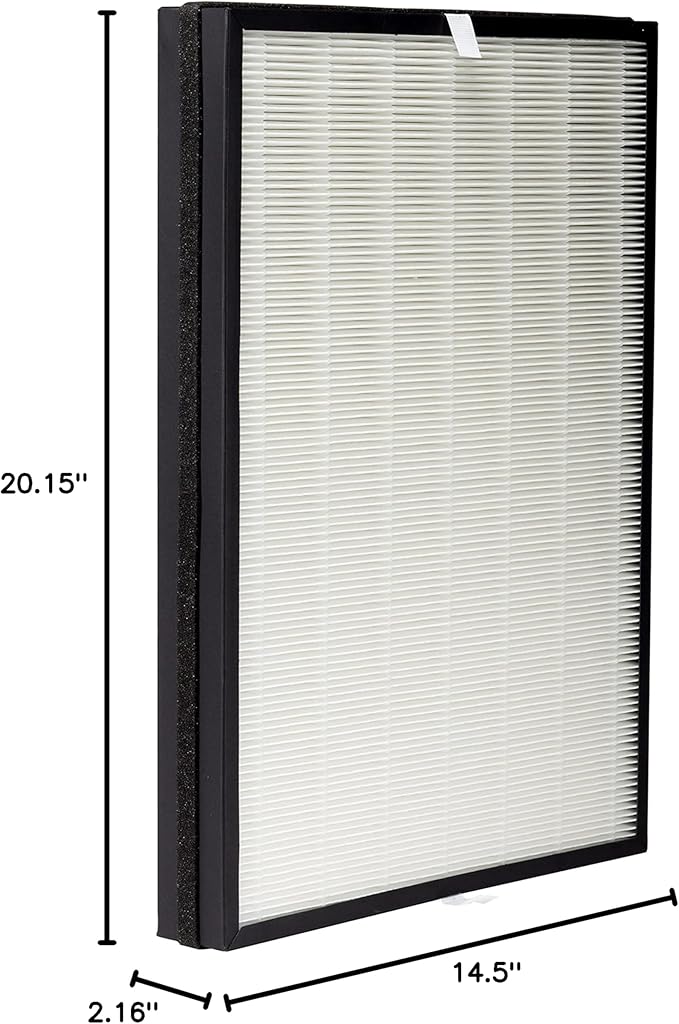 AprilAire RF09550P Allergy + Pet True HEPA Air Purifier Replacement Filter for AprilAire 9550 Room Air Purifier, Removes Pet Allergens, Viruses, & Odors, Ozone Free