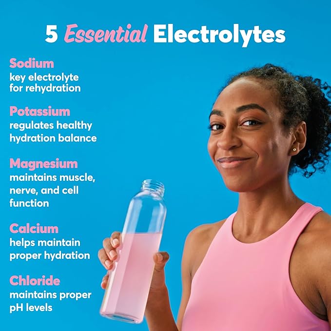 Nuun Sport Electrolyte Powder Packets with Magnesium, Calcium, Potassium, Chloride, and Sodium, Hydration Packets for On-the-Go, Strawberry Kiwi Flavor, Gluten Free & Vegan, 16 Single Servings