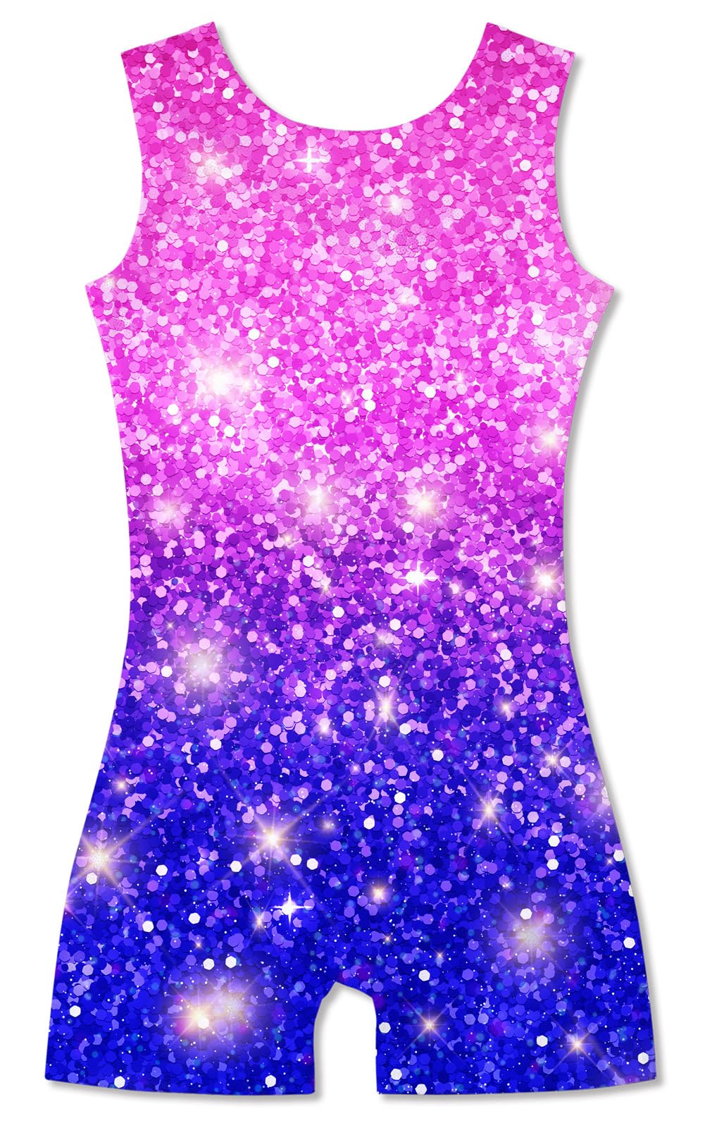 TUONROAD Gymnastics Leotards for Girls Colorful Pink Blue Sequin Printed 5t Size 5-6 Years Old Dance Clothes