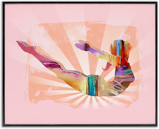 Stupell Industries Abstract Mindfulness Exercise Framed Giclee Wall Art Design by Tim Parker, Black Framed, 20 x 16