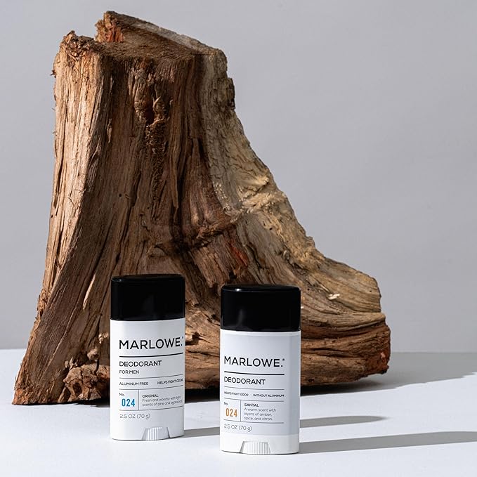 No. 024 Deodorant 2.5 oz, Jojoba Esters, Coconut Oil, Shea Butter & Tapioca Starch for Odor Protection, Formulated without Aluminum & Baking Soda, Warm & Spicy Santal Scent