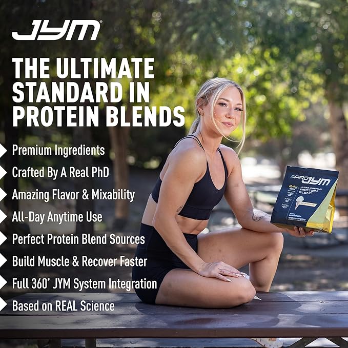 Pro JYM Chocolate Peanut Butter Protein Powder - Whey Protein Isolates, Casein, & Milk Protein, Lean Muscle Building for Men & Women, JYM Supplement Science, 45 Servings