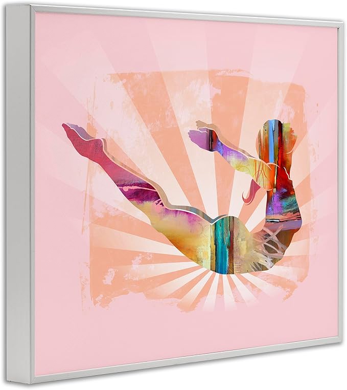 Stupell Industries Abstract Mindfulness Exercise Framed Giclee Wall Art Design by Tim Parker, White Framed, 30 x 24