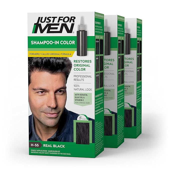Just For Men Shampoo-In Color (Formerly Original Formula), Mens Hair Color with Keratin and Vitamin & Shampoo-In Color (Formerly Original Formula), Mens Hair Color with Keratin and Vitamin E