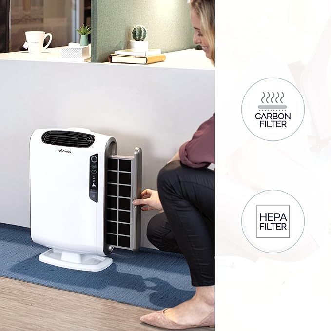 Fellowes AeraMax 200 Air Purifier for Mold, Odors, Dust, Smoke, Allergens and Germs with True HEPA Filter and 4-Stage Purification (9320401)