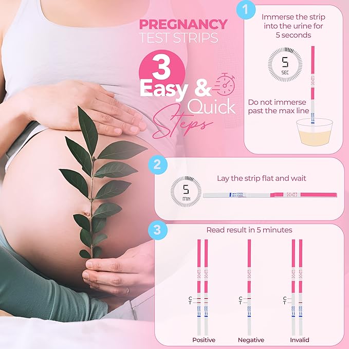 Clinical Guard 20 Ovulation Test Strips and 5 Early Pregnancy Test Strips Combo Rapid HCG Test Fertility Ovulation Predictor Kit (25 Count)