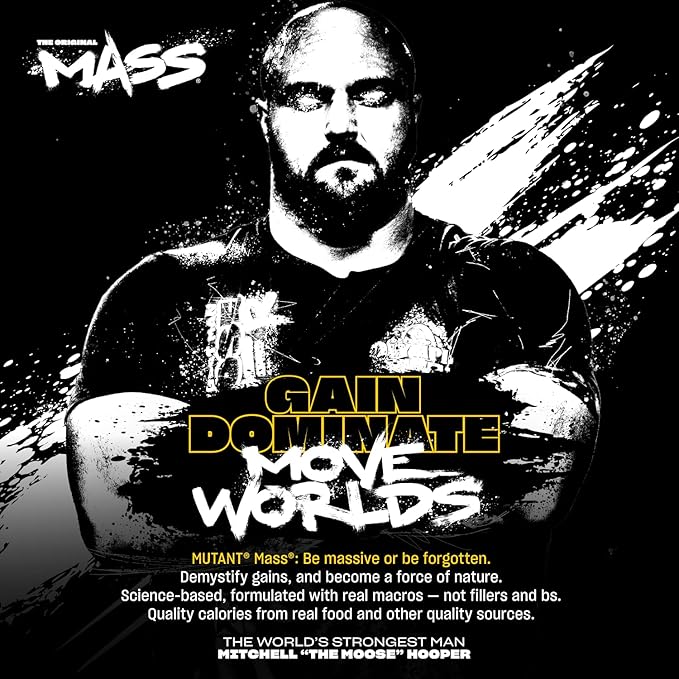 Mutant Mass Weight Gainer Protein Powder - High Calorie Protein for Lean Mass, Muscle Build, & Bulking - 5 Pound - Chocolate Fudge Brownie