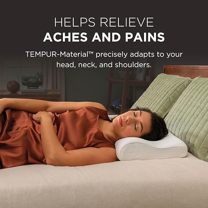 Tempur-Pedic TEMPUR-Ergo Neck Pillow, Medium Profile, White