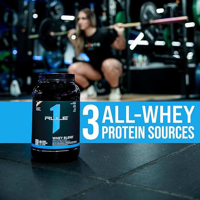 Rule One Proteins Whey Blend - 100% Whey Protein, Isolates, Naturally Rich in BCAAs, 1,96 lbs, 891g