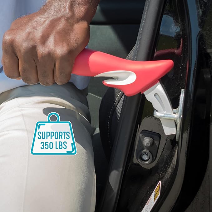 Stander Auto Mobility Combo Pack, Handybar and Swivel Seat Cushion Bundle, Non-Slip Ergonomic Grip for Adults, Seniors, and Elderly, Vehicle Stand Assist Handle and Rotating Cushioned-Seat
