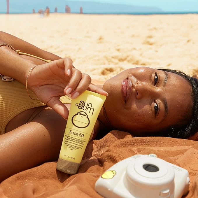 Sun Bum Original SPF 50 Sunscreen Face Lotion - Broad Spectrum Moisturizing Facial Sunscreen with Vitamin E - Hawaii 104 Act Compliant (Made without Octinoxate & Oxybenzone) - Travel Friendly - 3 oz