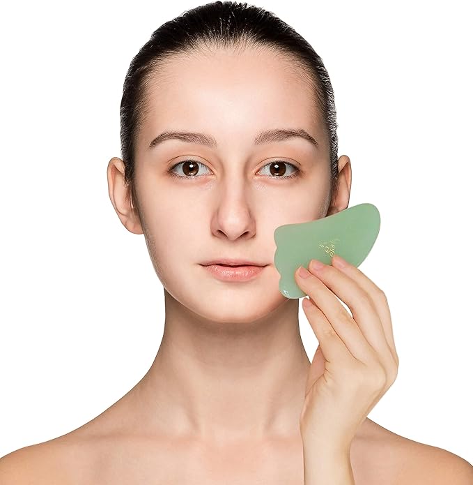 Skin Care Massager for Facial Rejuvenation, Anti-Aging, Wrinkles Removal, Skin Rejuvenation, Jade Self Facial Gua Sha Tool