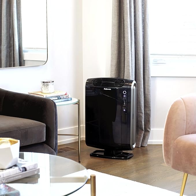 Fellowes AeraMax 290 Air Purifier Mold, Odors, Dust, Smoke, Allergens and Germs with True HEPA Filter and 4-Stage Purification, Large Room 300-600 sq. ft., Black