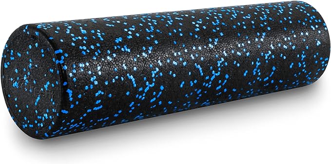 ProsourceFit High Density Foam Rollers 18 - inches Long, Firm Full Body Athletic Massager for Back Stretching, Yoga, Pilates, Post Workout Trigger Point Release, Pink