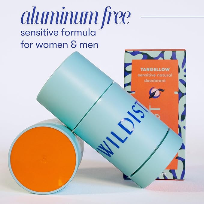 Aluminum Free Natural Deodorant for Women & Men, Long Lasting Antiperspirant, Cruelty Free, Vegan, Tangellow Tangerine & Wintergreen, 2.8 Oz