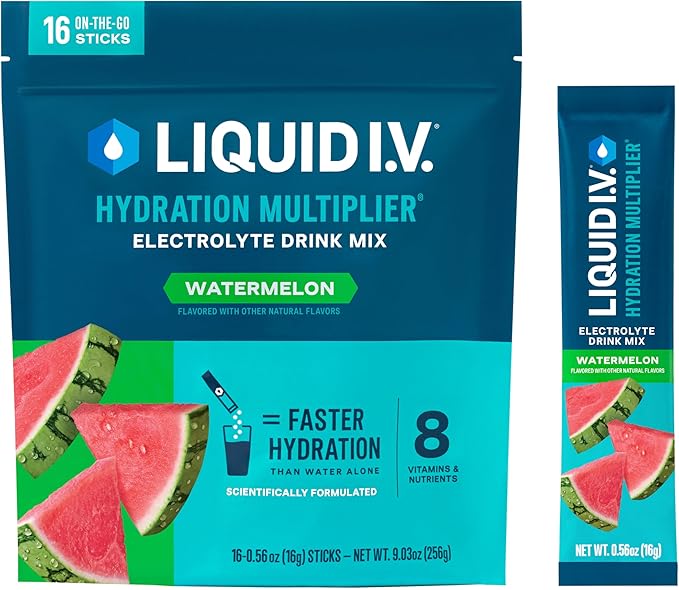Liquid I.V.® Hydration Multiplier® - Watermelon | Electrolyte Powder Drink Mix | 1 Pack (16 Servings)