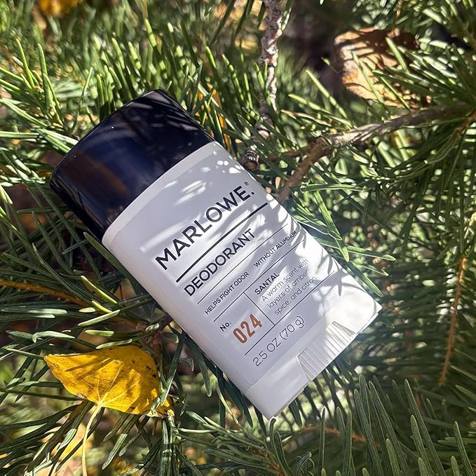 No.024 Mens Santal Deodorant 2.5 oz (3pack), Natural Deodorant for Men, Aluminum Free Stick, Made with Coconut Oil, Shea Butter & Jojoba, Warm Amber, Sandalwood & Citron Scent