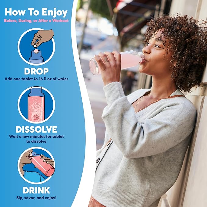 Nuun Zero Sugar Hydration Electrolyte Tablets - Sodium, Potassium, Chloride, Calcium, Magnesium, Light & Delicious Fruit Flavors, No Sugar, Gluten Free, Vegan, Raspberry Lemonade (80 Total Servings)