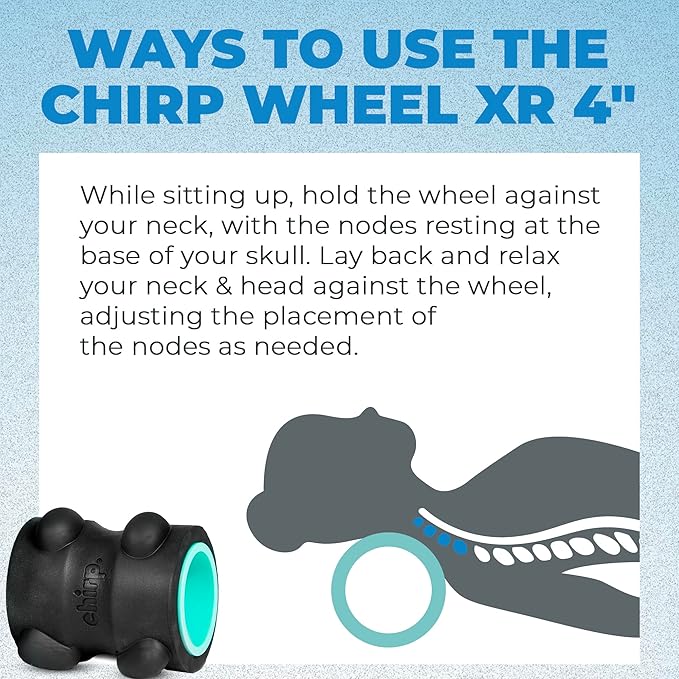 Chirp Wheel XR Massage Roller for Neck & Headache Relief – Rejuvenate Body, Spinal Care & Tension Through Thumb Pressure Release | High-Density Foam for Physical Therapy, 500lbs Capacity, 4" Mint