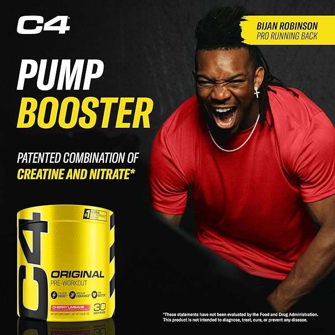 Cellucor C4 Original Pre Workout Powder Cherry Limeade | Vitamin C for Immune Support | Sugar Free Preworkout Energy for Men & Women | 150mg Caffeine + Beta Alanine + Creatine | 30 Servings
