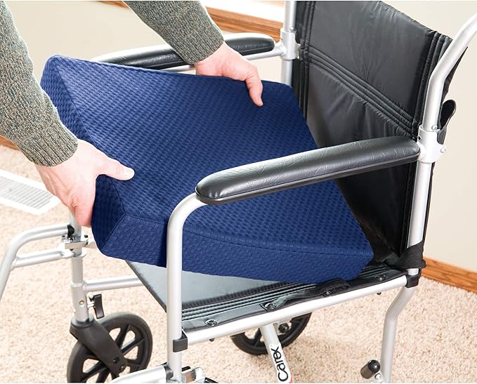 Carex Memory Foam Seat Cushion - Office Chair Cushion and Wheelchair Cushion - Comfortable Chair Pad, 18" x 16" x 3"