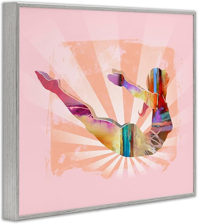 Stupell Industries Abstract Mindfulness Exercise Framed Giclee Wall Art Design by Tim Parker, Gray Framed, 30 x 24