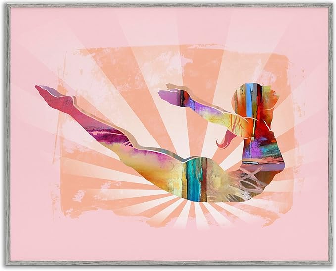Stupell Industries Abstract Mindfulness Exercise Framed Giclee Wall Art Design by Tim Parker, Gray Framed, 30 x 24