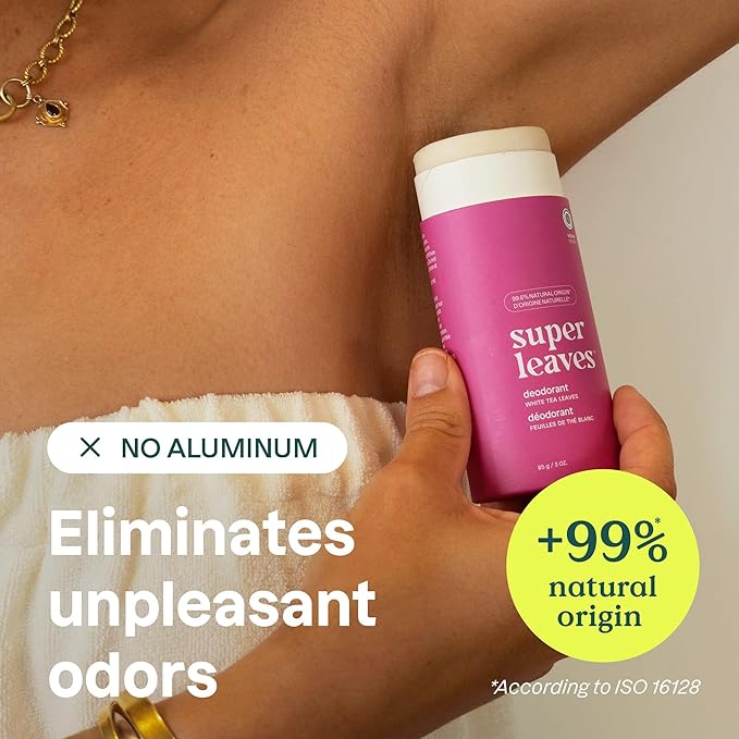 ATTITUDE Plastic-Free Natural Deodorant, Biodegradable Cardboard Tube, Aluminum-Free and Hypoallergenic, White Tea Leaves, 3 Oz (Pack of 1)