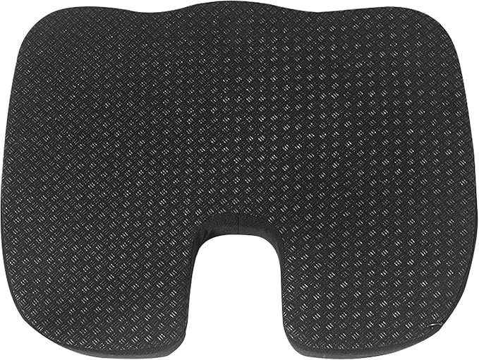 FH Group Universal Fit Memory Foam Seat Cushion for Anywhere - Tailbone Cushion - Coccyx Cushion for Car, Work, and Home Red
