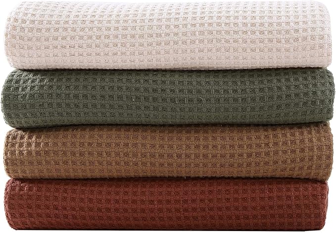 Eddie Bauer Blanket Soft Waffle Weave Bedding, Medium Weight Bedroom Decor, Softens Every Wash, Twin, White