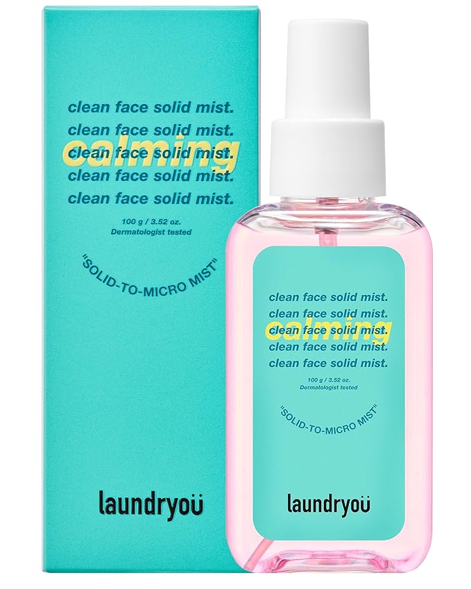 Clean Face Solid Mist - Calming, Hydrating, and Moisturizing Gel-To-Mist Dermatologist Tested Hypoallergenic Facial Spray for Redness Relief and Soothing Irritated Skin - (3.38 fl. oz.)