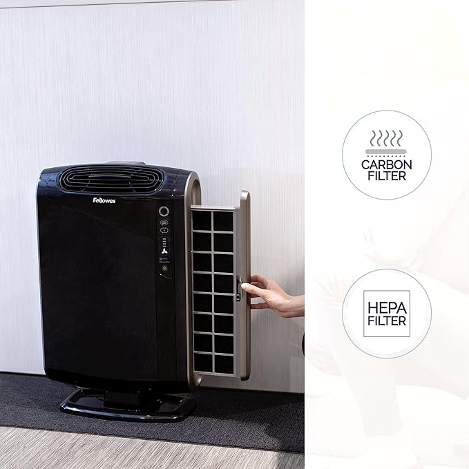 Fellowes AeraMax 290 Air Purifier Mold, Odors, Dust, Smoke, Allergens and Germs with True HEPA Filter and 4-Stage Purification, Large Room 300-600 sq. ft., Black