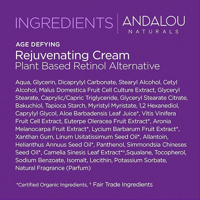 Andalou Naturals Rejuvenating Plant Based Cream, 1 Ounce