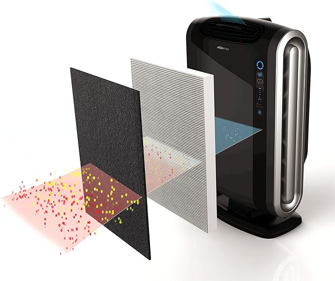Fellowes AeraMax 290 Air Purifier Mold, Odors, Dust, Smoke, Allergens and Germs with True HEPA Filter and 4-Stage Purification, Large Room 300-600 sq. ft., Black