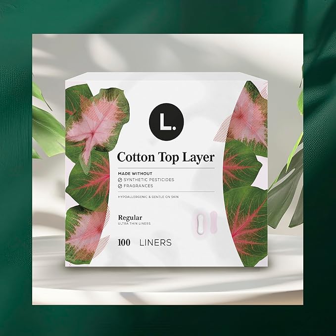 L. Ultra Thin Liners for Women, Regular Coverage, Organic Cotton Top Layer, Unscented Pantiliners, 336 Count