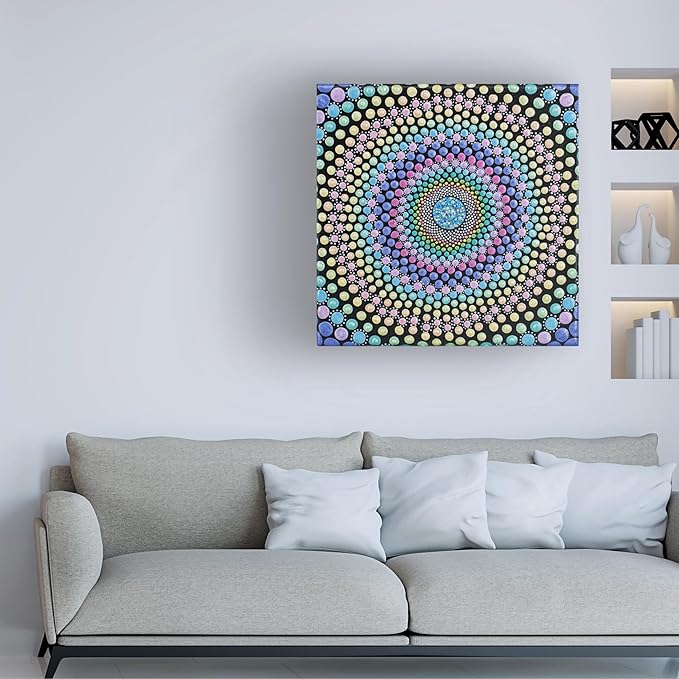 Trademark Fine Art Canvas Wall Art - Amy Diener 'Candy Swirl' Wall Art for Living Room, Bedroom, or Office Décor