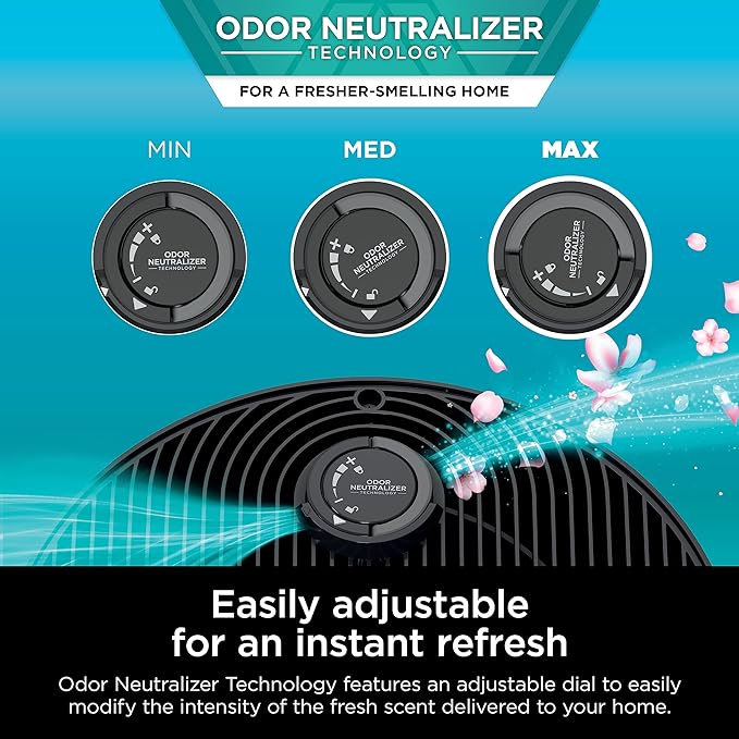 Shark HP232 Clean Sense Air Purifier MAX with Odor Neutralizer Technology, Allergies, HEPA Filter, 1200 Sq Ft, XL Room, Whole Home, Captures 99.98% of Particles, Allergens, Smells & More, Grey