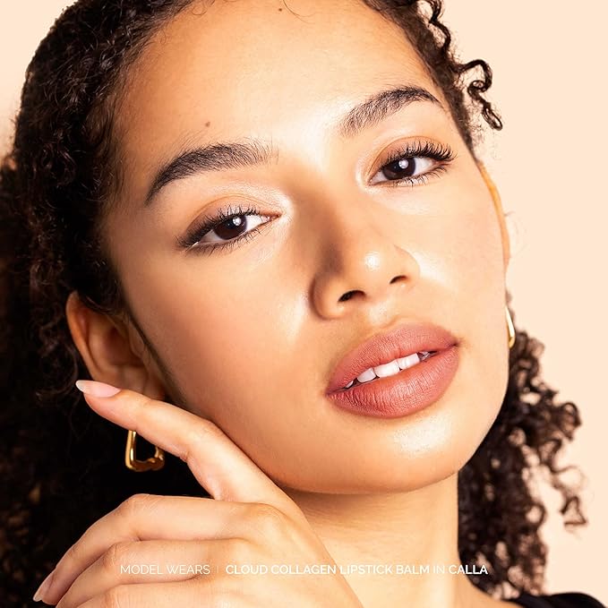 Fitglow Beauty - Cloud Collagen Lipstick Matte Balm | Vegan, Woman-Owned Clean Beauty (Calla, 0.14 oz | 4 g)